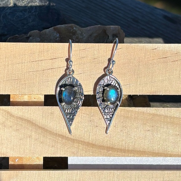 NEW! Labradorite Earrings - Picture 7 of 14
